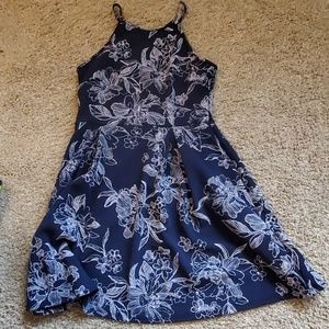 Navy flowered dress